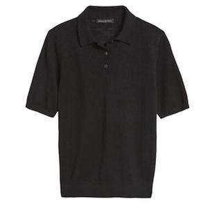 BNWT Banana Republic Black Linenblend sweater Polo